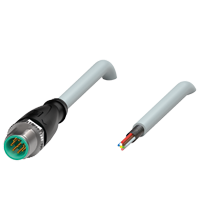 V19S-G-3M-PUR-ABG 缆线连接器，带屏蔽