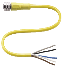 V15-G-YE2M-PVC 母头连接器