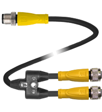 V1-G-S-3/7M-T-0,6M-PUR-A-V1-G Y 型连接缆线