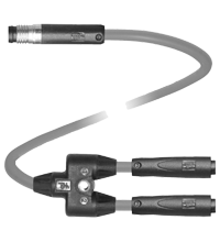 V3-GR-0,3M-PVC-TEE-0,3M-V3S-GR Y 型连接缆线