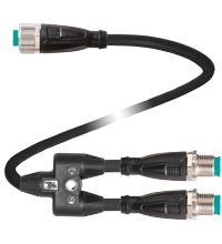 V1S-G-BK0,3M-PUR-T-0,3M-V1-G-Y Y 型连接缆线