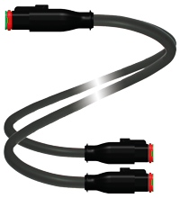 DT2S/DT2S-G-0,6M-PUR-O1-T-DT4S Y 型连接缆线