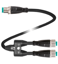 V1-G-1,5/0,5-PUR-U-TEE-2M-V1-G Y 型连接缆线