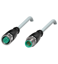 V15-G-3M-PUR-ABG-V15-G 连接缆线，带屏蔽