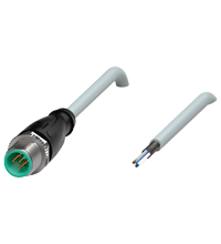 V15S-G-10M-PUR-ABG 缆线连接器，带屏蔽