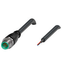 V15S-G-BK2M-PUR-O2/CAN 缆线连接器，带屏蔽