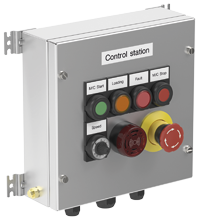 SR.CS* Control Stations Ex e, Stainless Steel, cover-mounted contact modules